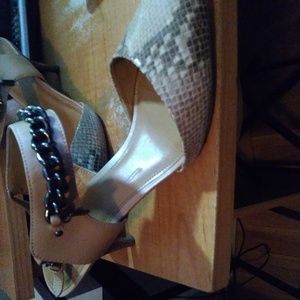 Coach Camel Lizard look Pumps